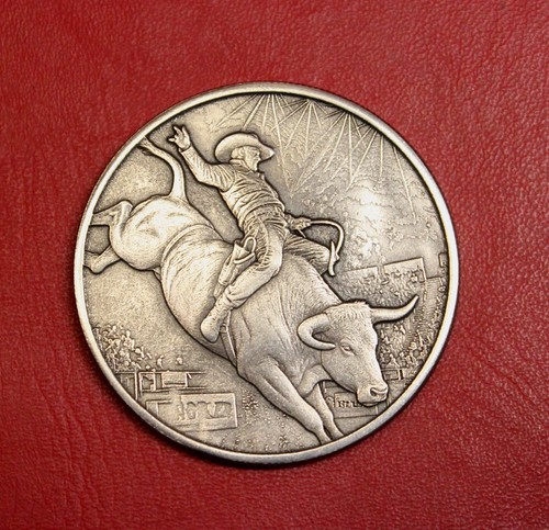 Hobo nickel cowboy bull - cowboy, rider